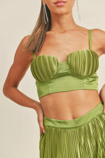 MARLA SATIN SET MOSS