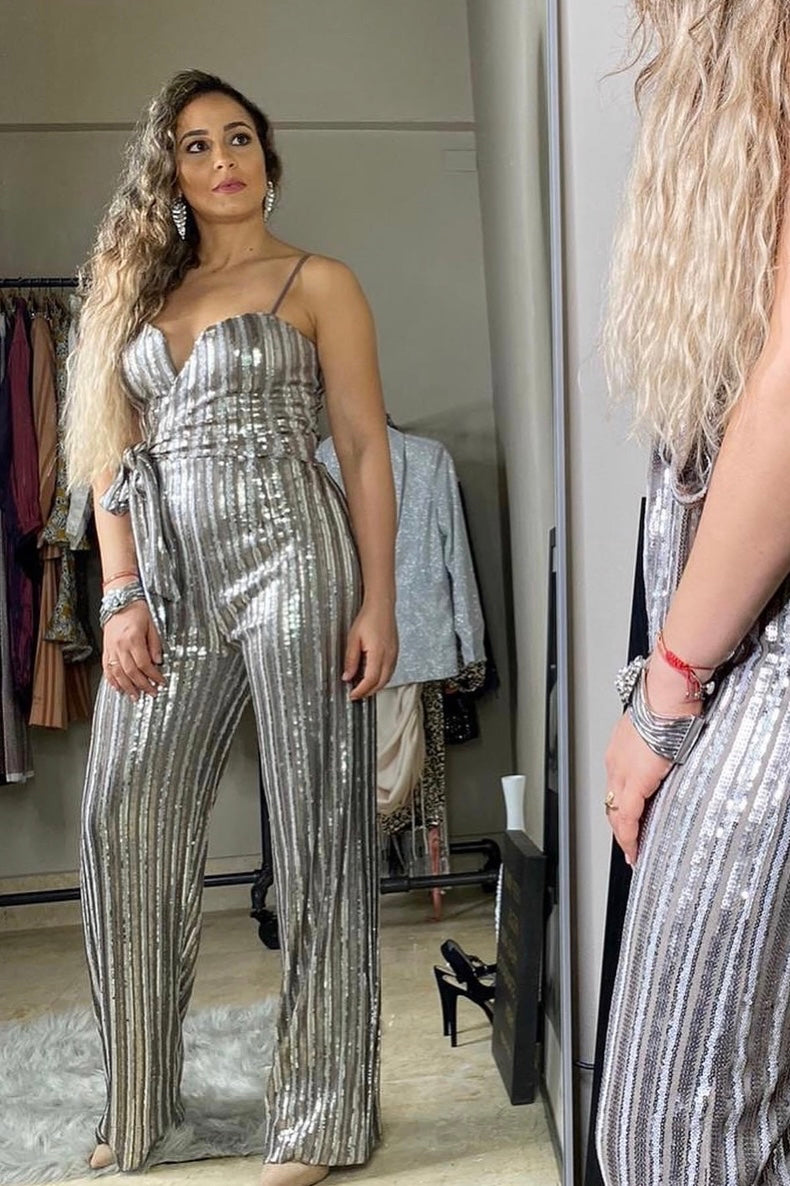 SILVER GALA JUMPSUIT