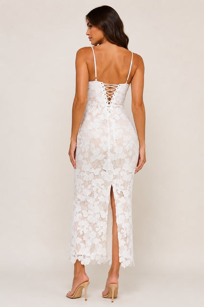 YENILZA LACE CORSET MAXI DRESS