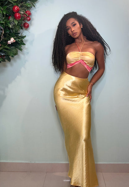 GIULIA SILK LONG SKIRT