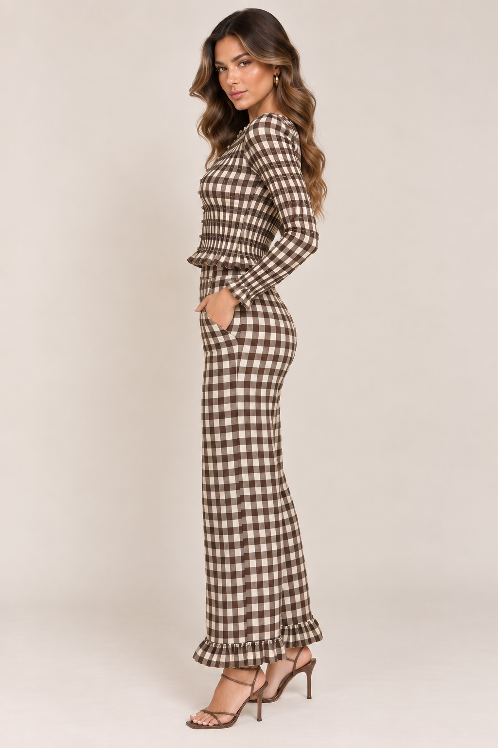 OLLIE GINGHAM PANTS SET