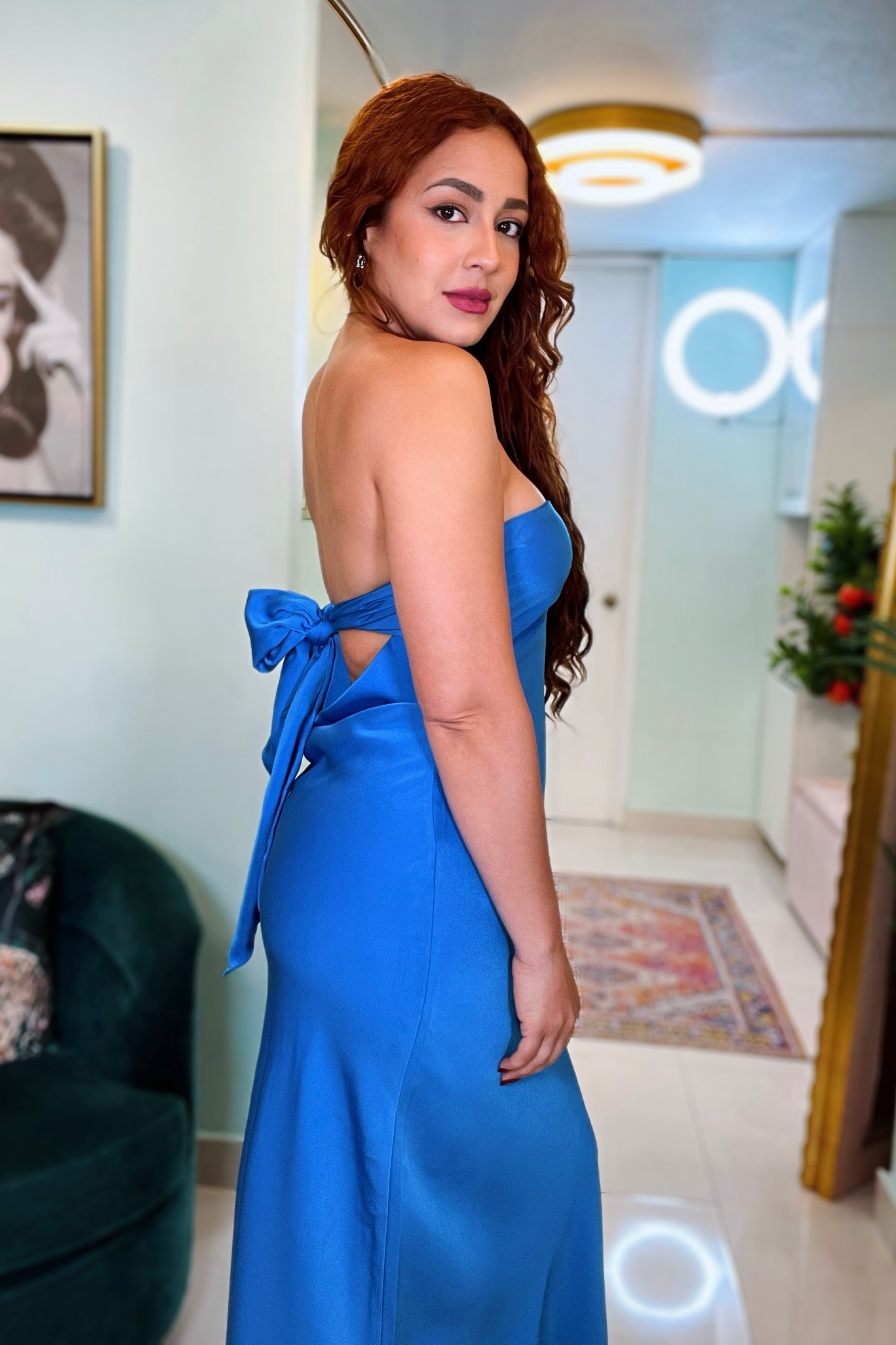 CELESTE SILK DRESS