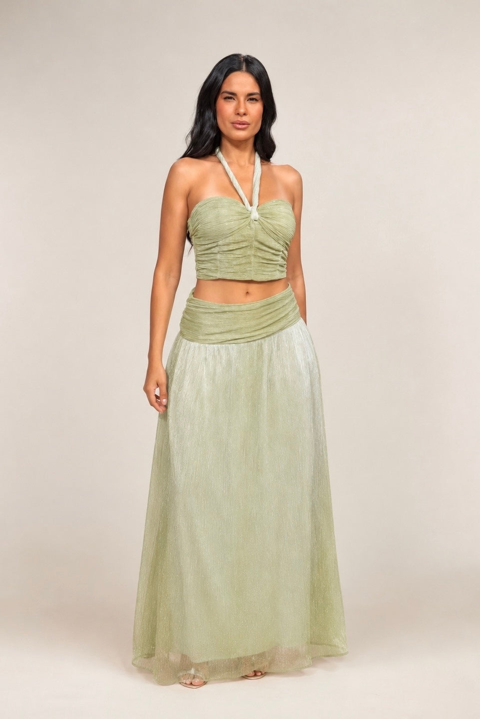 GRACIE SAGE BLUE SKIRT SET