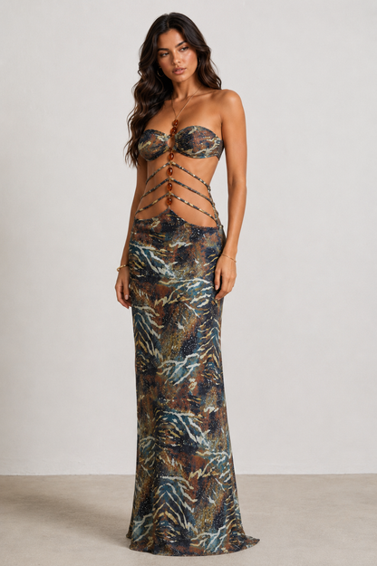 ALARA MULTI BEADED CUT OUT DRESS