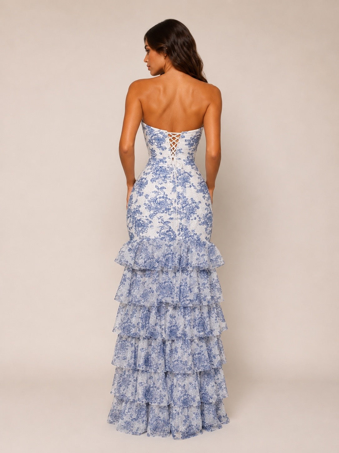 BERENICE FLORAL CHIFFON MAXI DRESS
