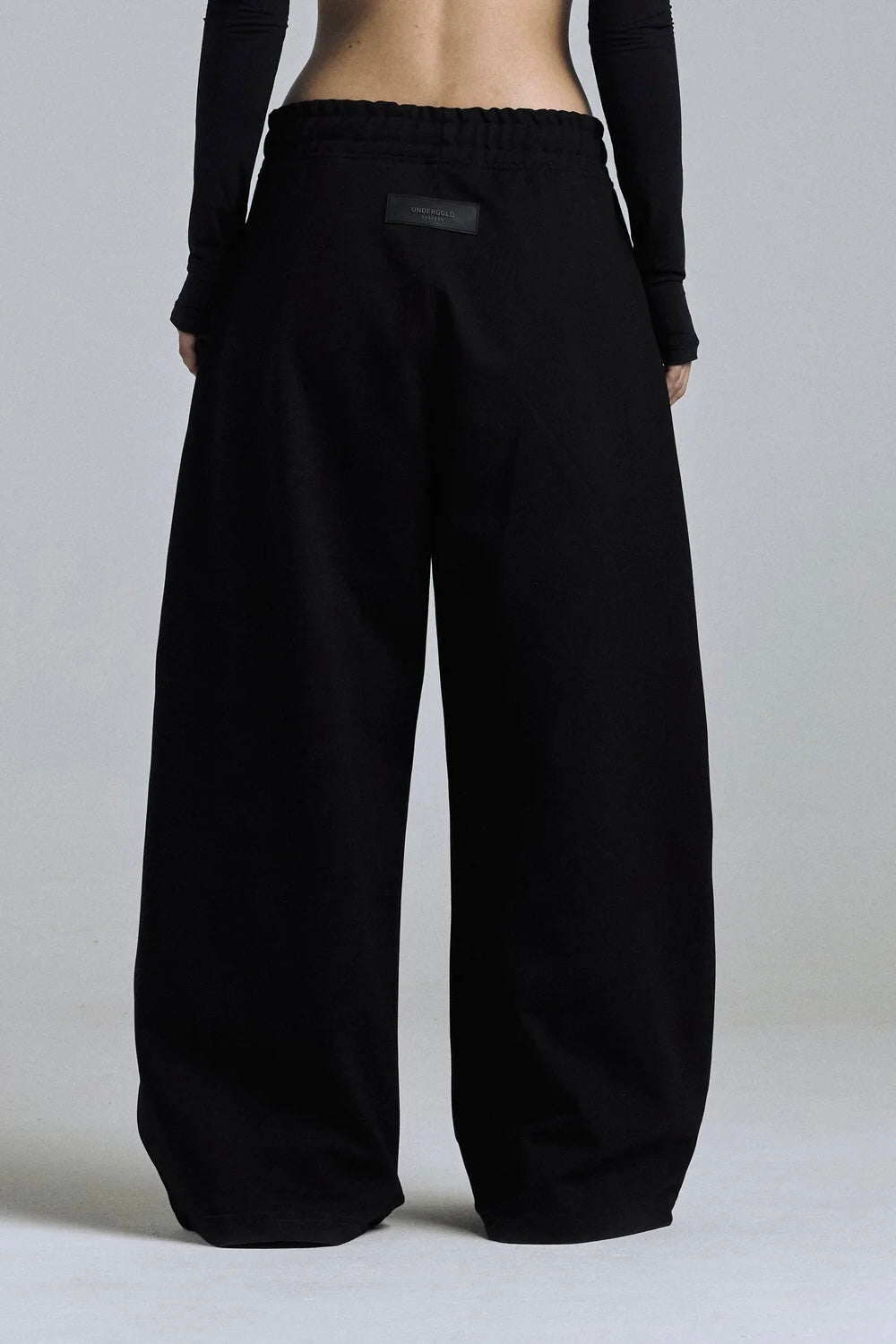 W BASIC WIDE STRAIGHTPANTS BLACK