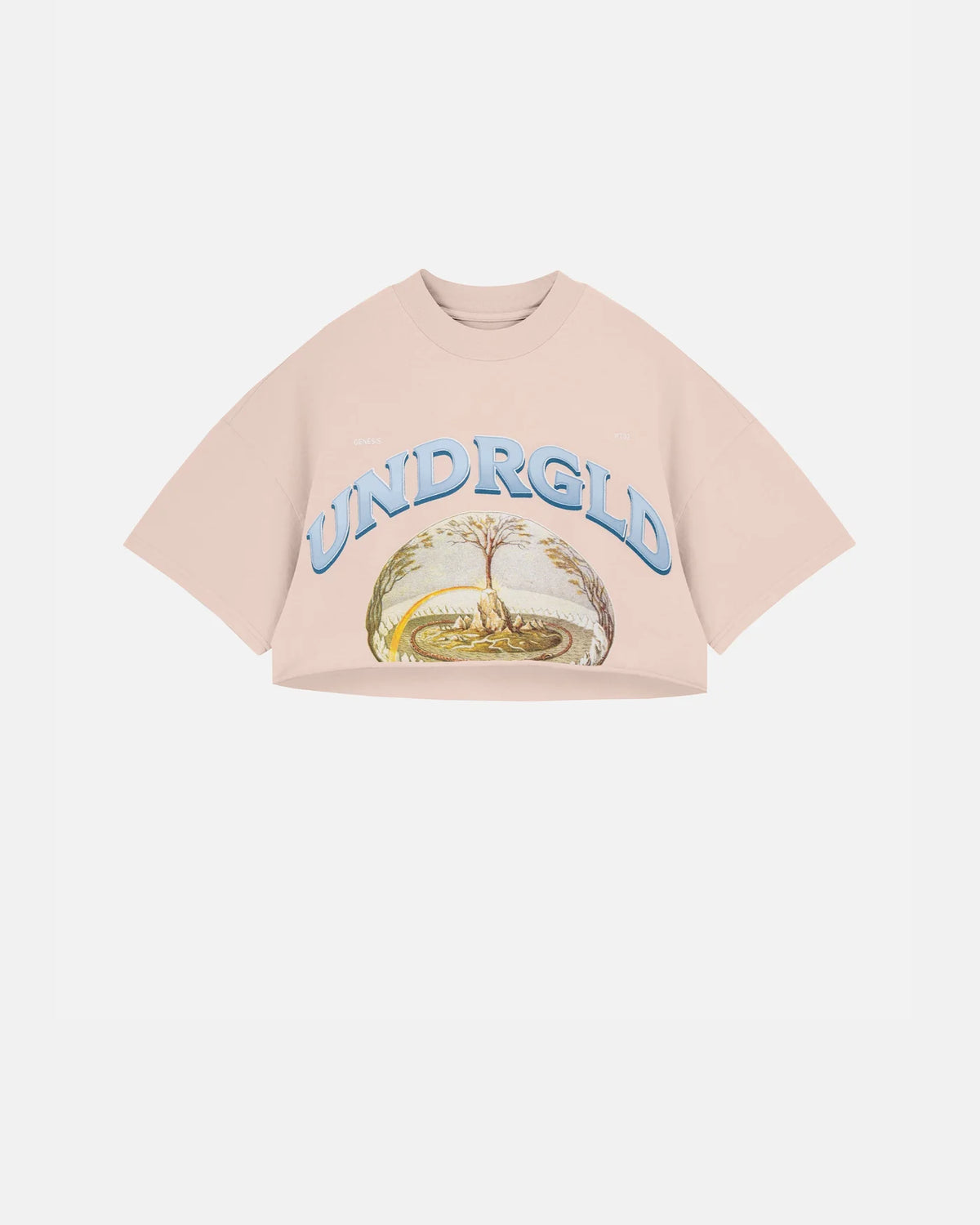 GENESIS PT02 TREE OF LIFE CROP TOP PASTEL PINK