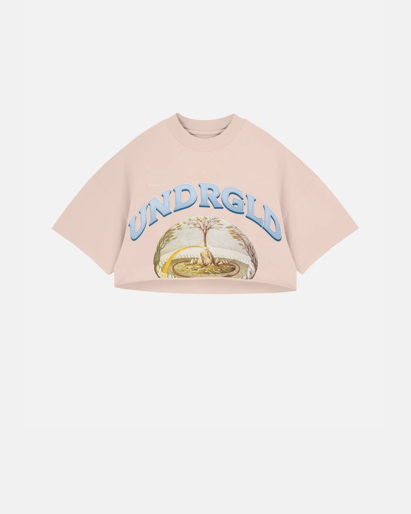 GENESIS PT02 TREE OF LIFE CROP TOP PASTEL PINK