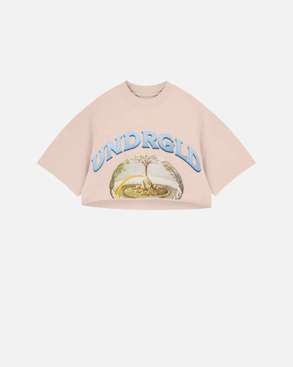 GENESIS PT02 TREE OF LIFE CROP TOP PASTEL PINK
