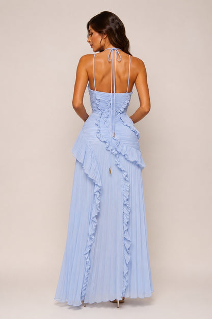 CECILINA BLUE MIDI DRESS
