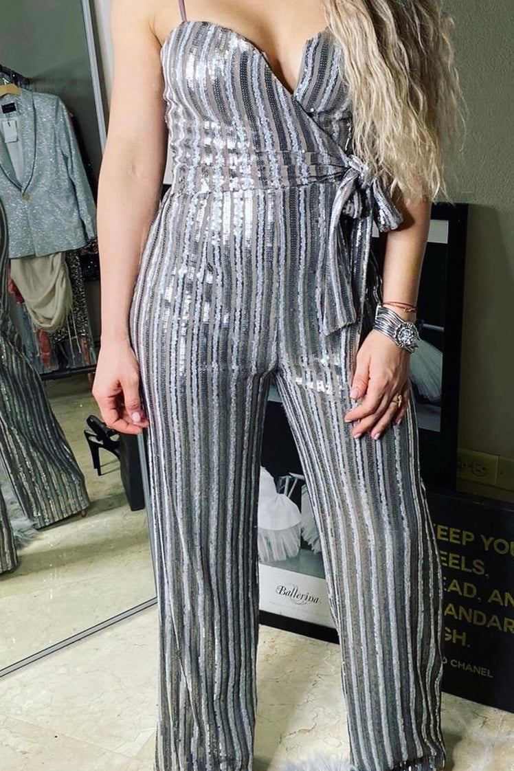 SILVER GALA JUMPSUIT
