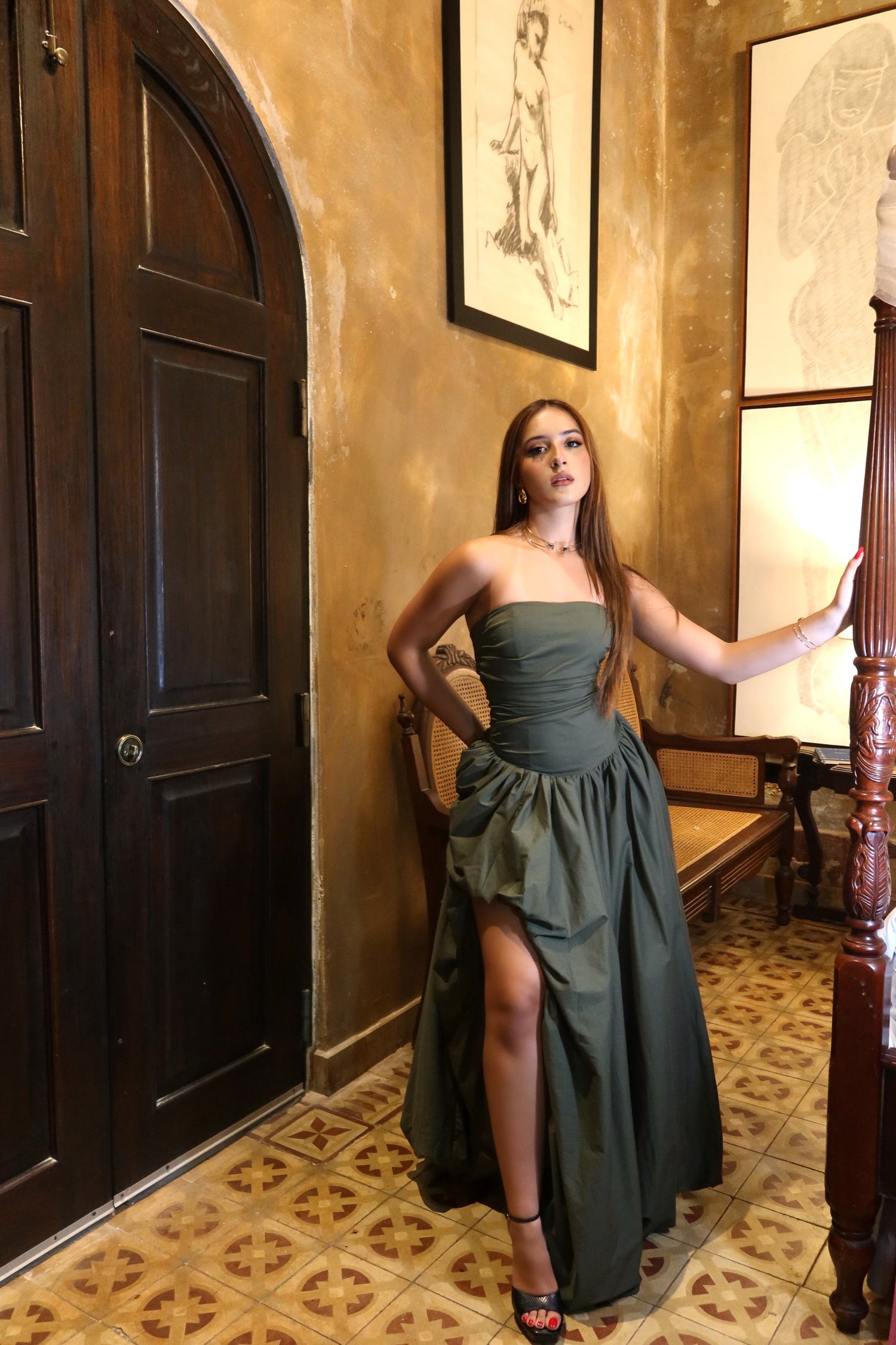 BETZABE OLIVE BUBBLE MAXI