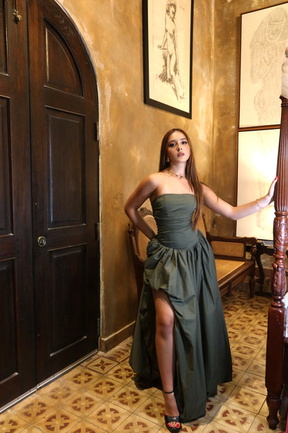 BETZABE OLIVE BUBBLE MAXI