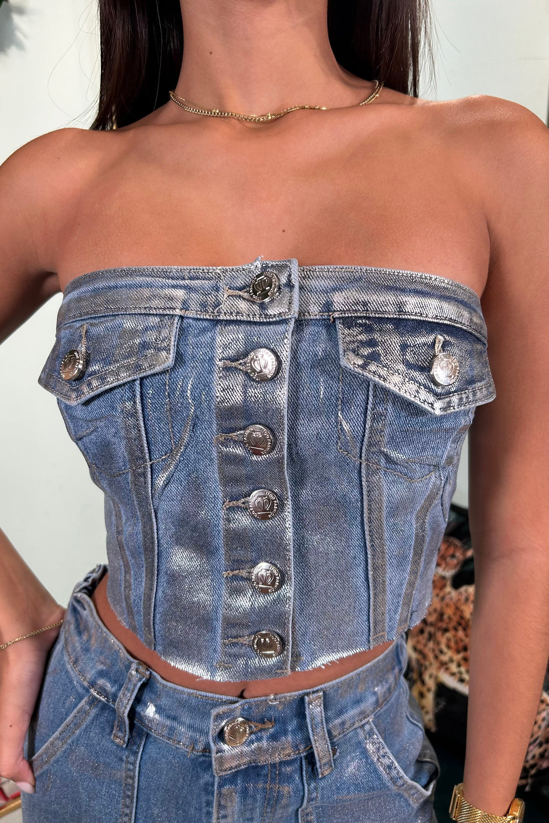 SILVIA DENIM CORSET