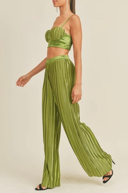 MARLA SATIN SET MOSS
