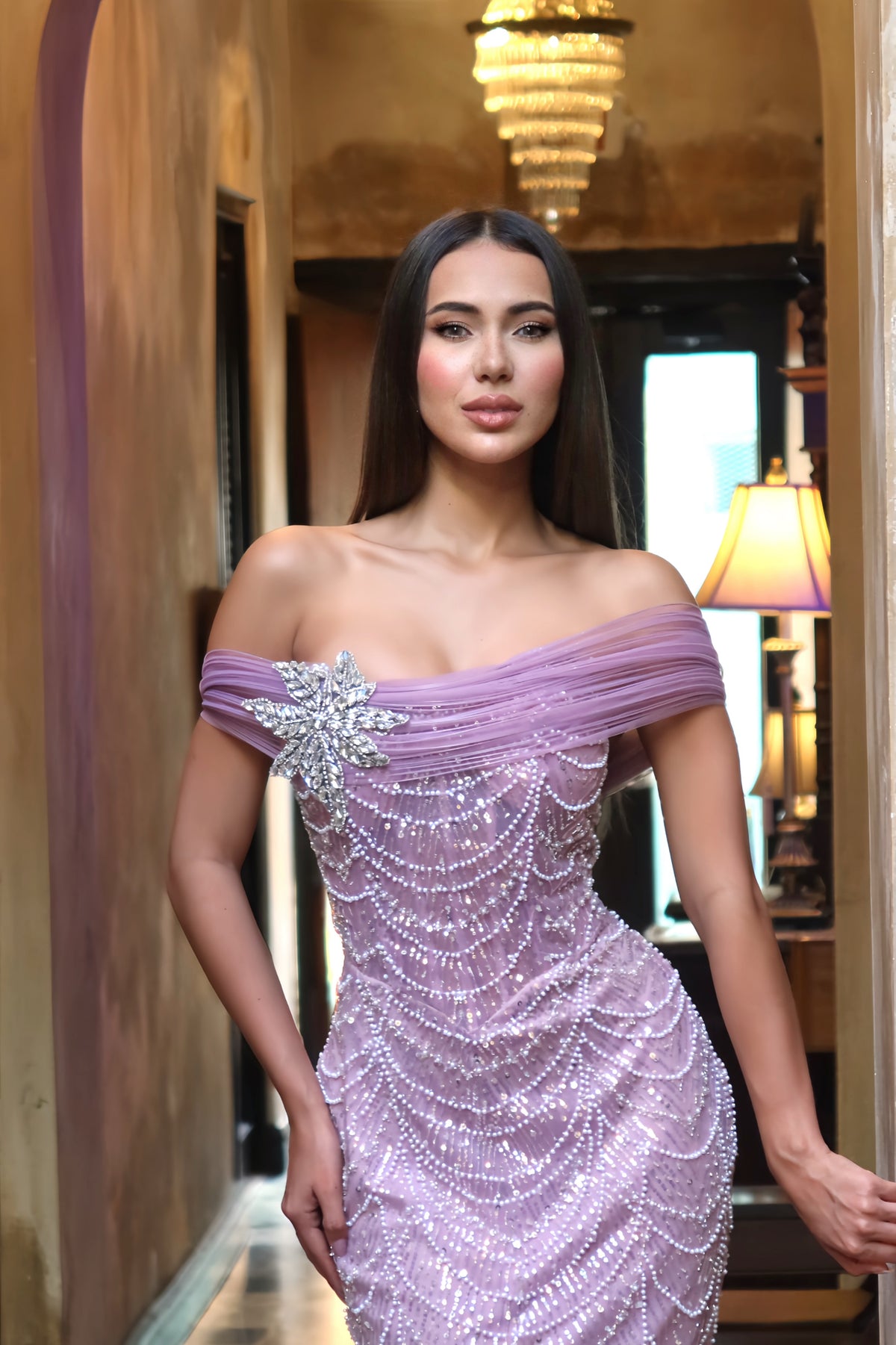 STARLIT ROSE DRESS