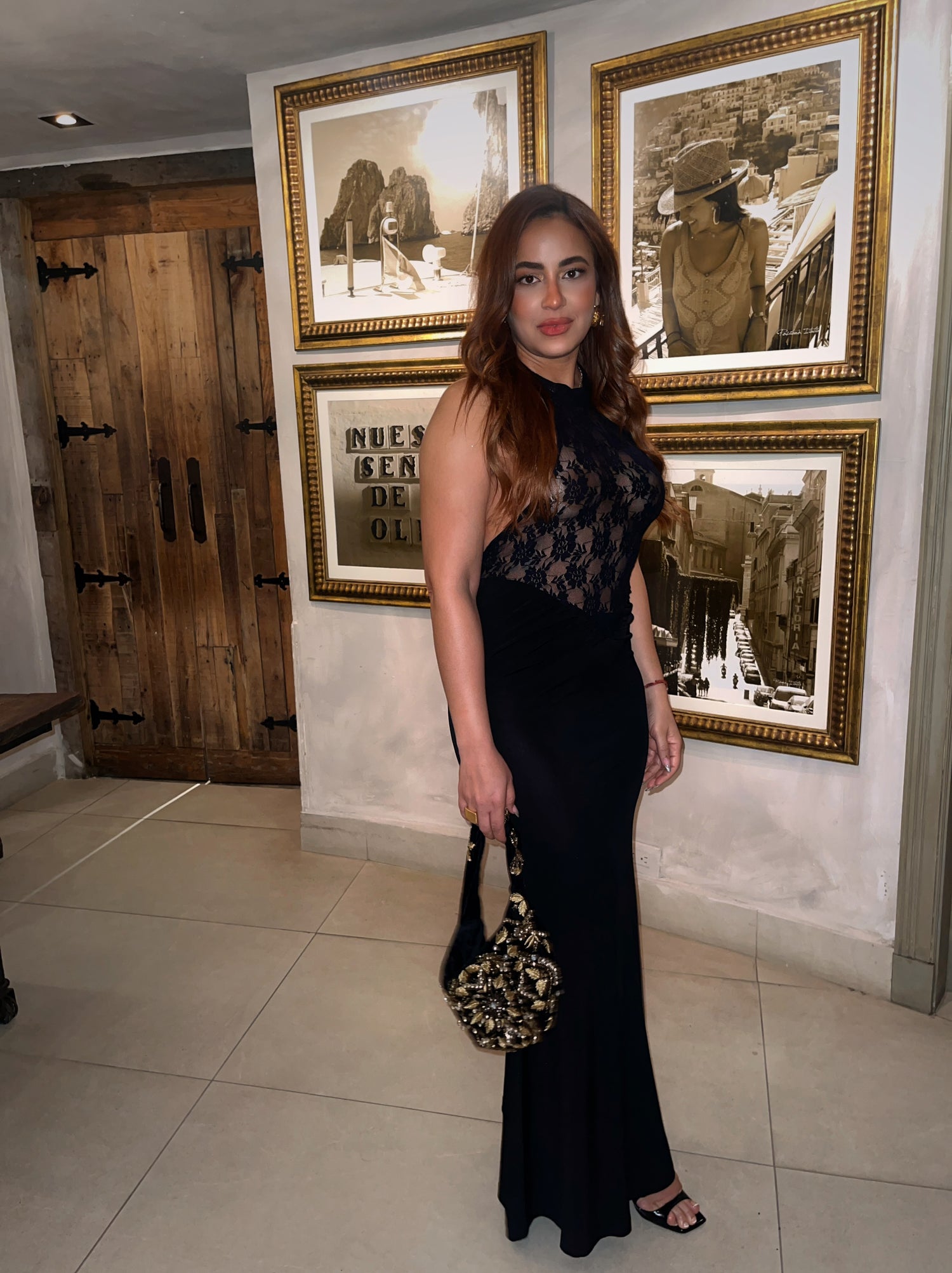 CALLIE MESH MAXI DRESS