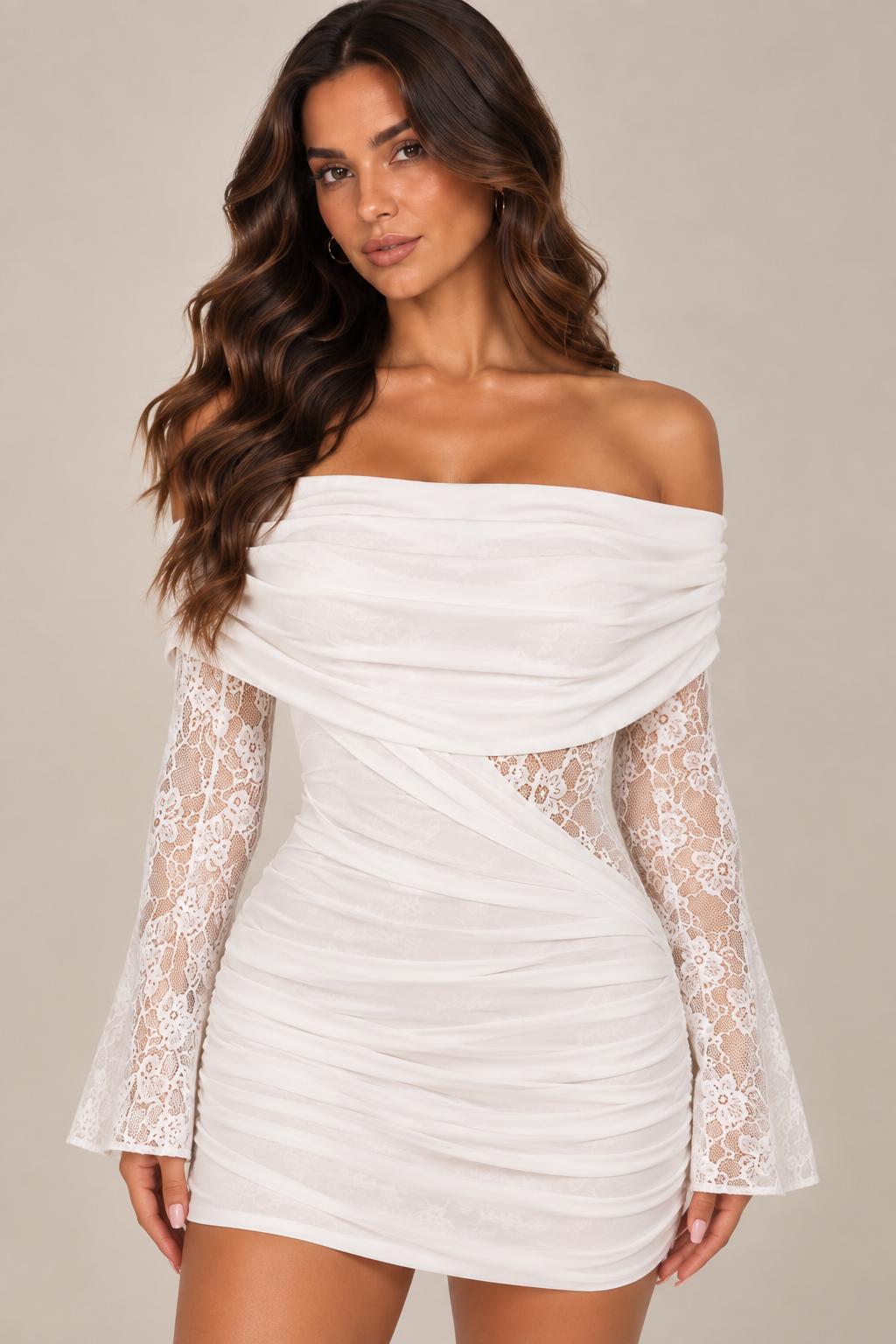 NERIAH LACE CUT OUT MINI DRESS