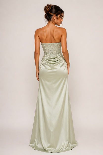 ALORA SAGE CORSET MAXI DRESS