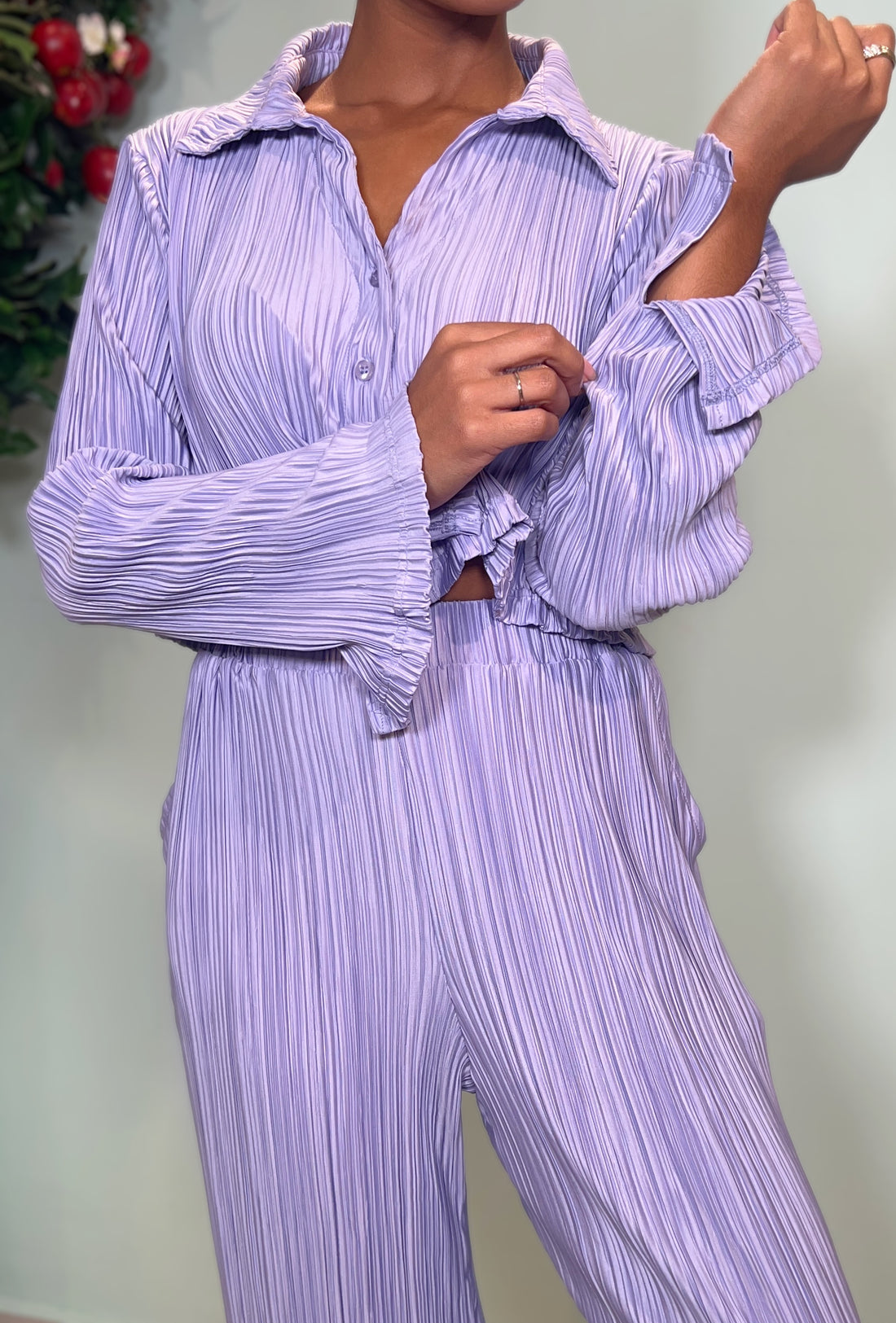 LAVENDY SATIN SET