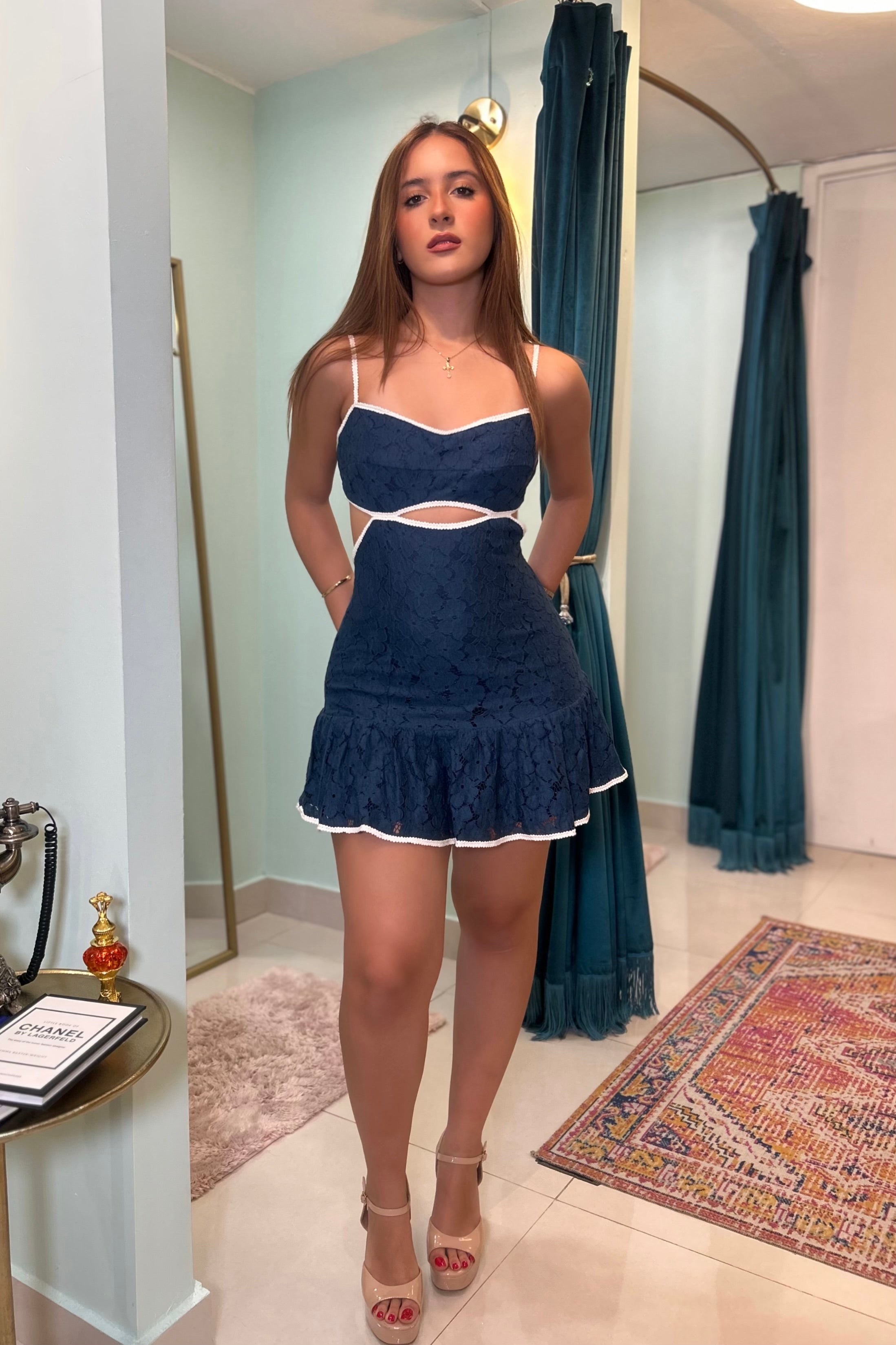 NERYA NAVY MINI DRESS