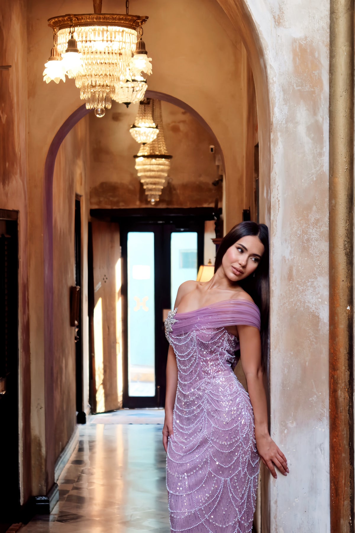 STARLIT ROSE DRESS