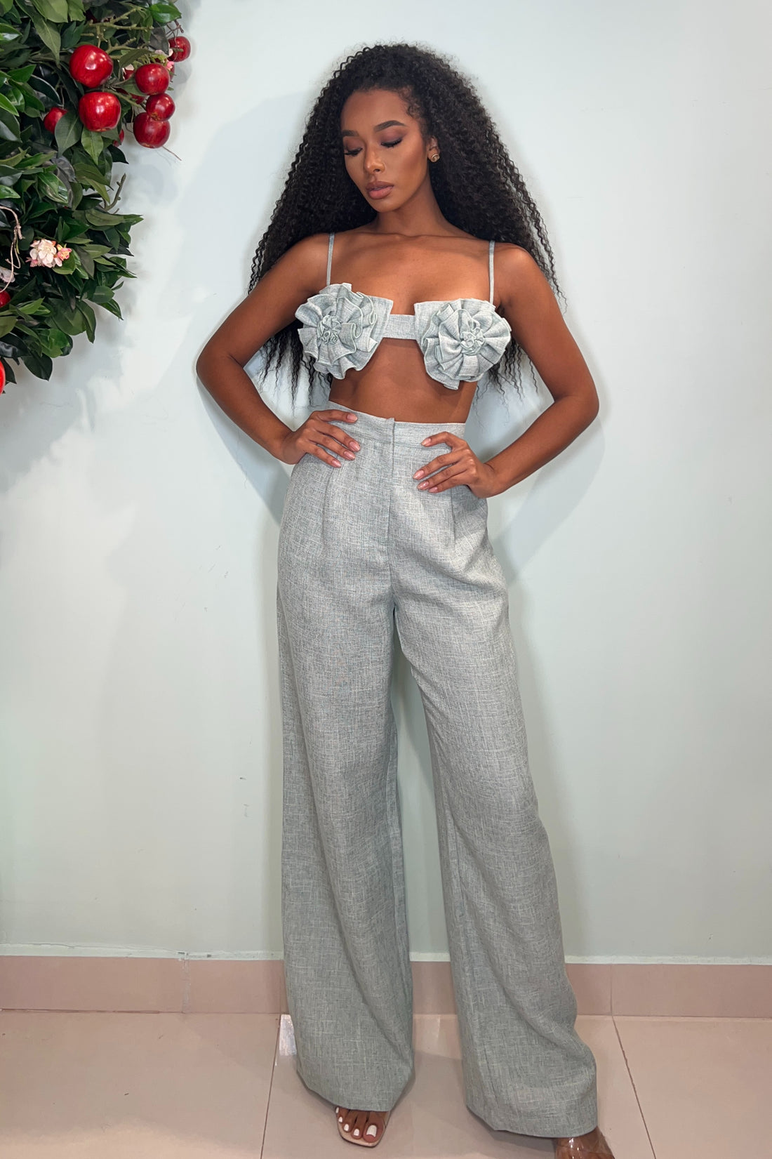 FLORA SAGE PANT SET