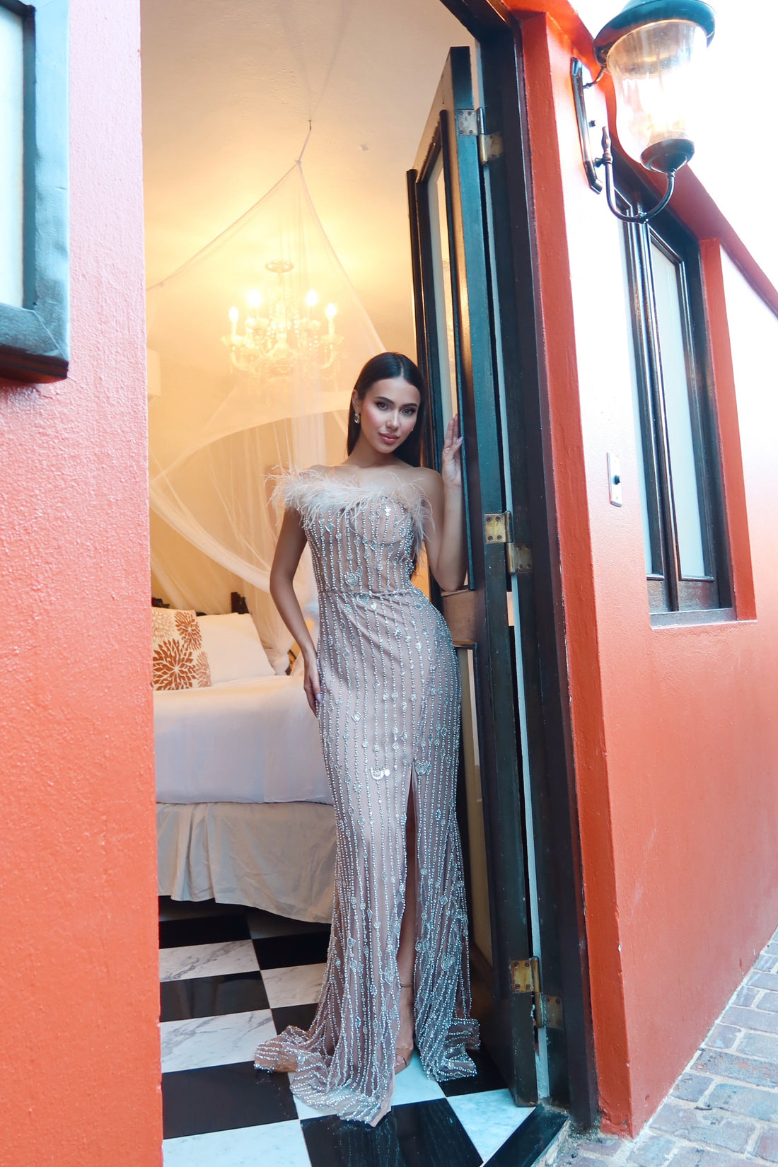 FEATHERED ALLURE DRESS