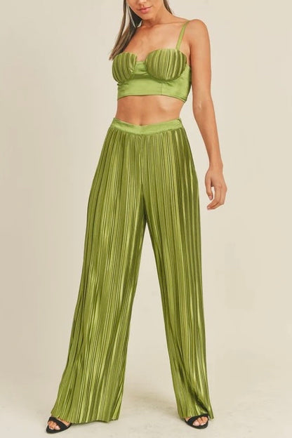 MARLA SATIN SET MOSS