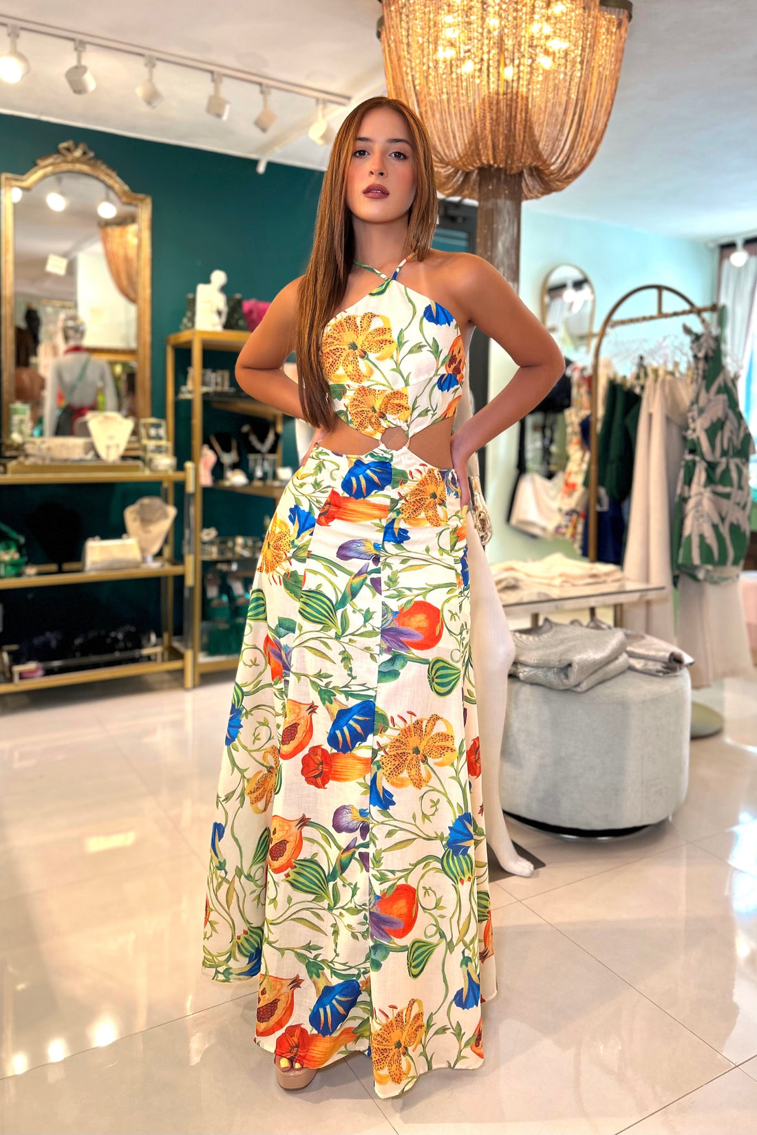 KAIA TROPIC MAXI DRESS