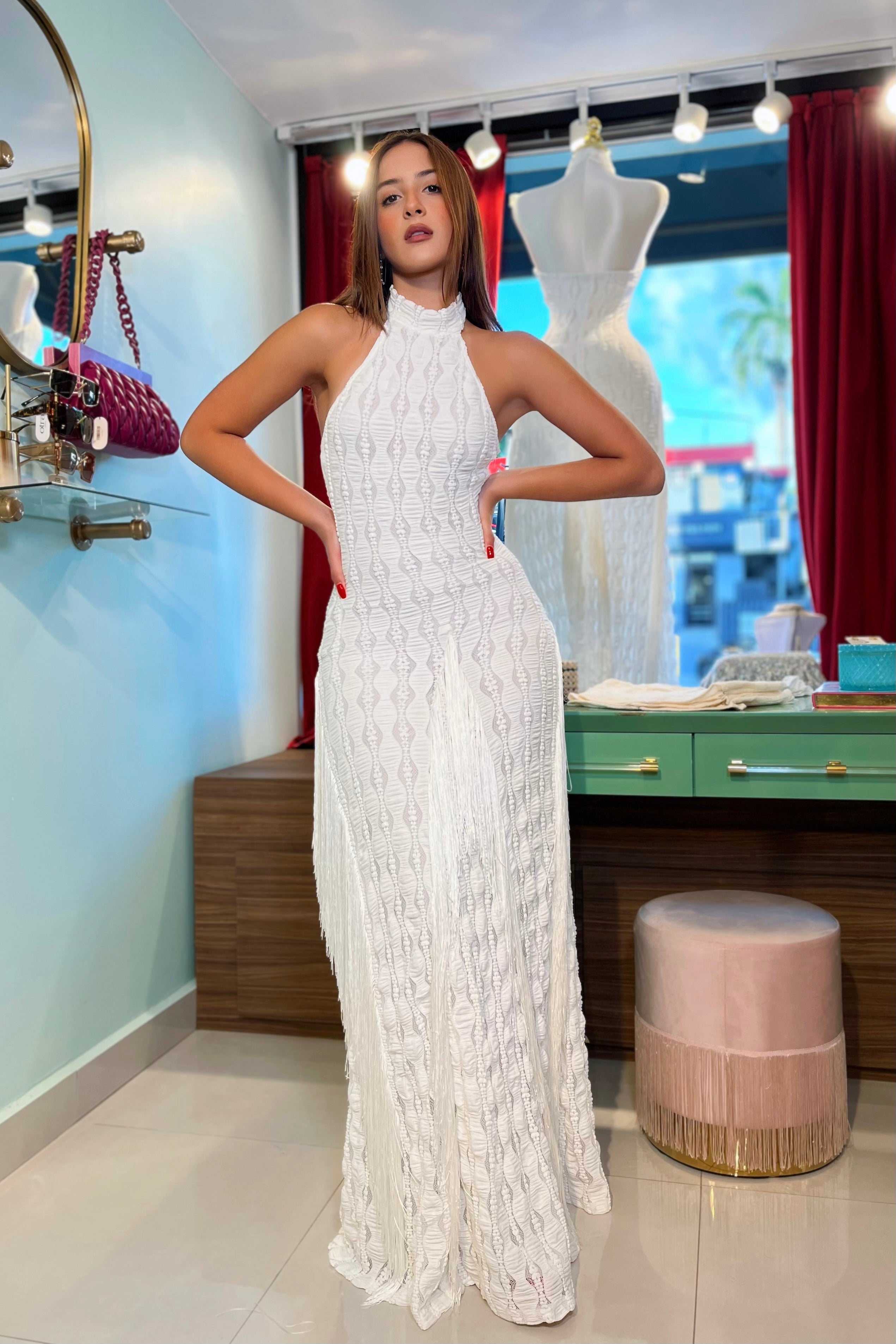 AZALEA MAXI FRINGE DRESS