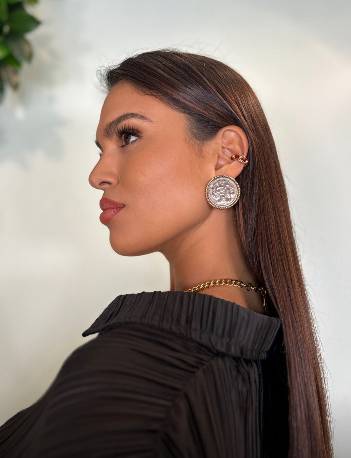 SILVER COIN EARINGS