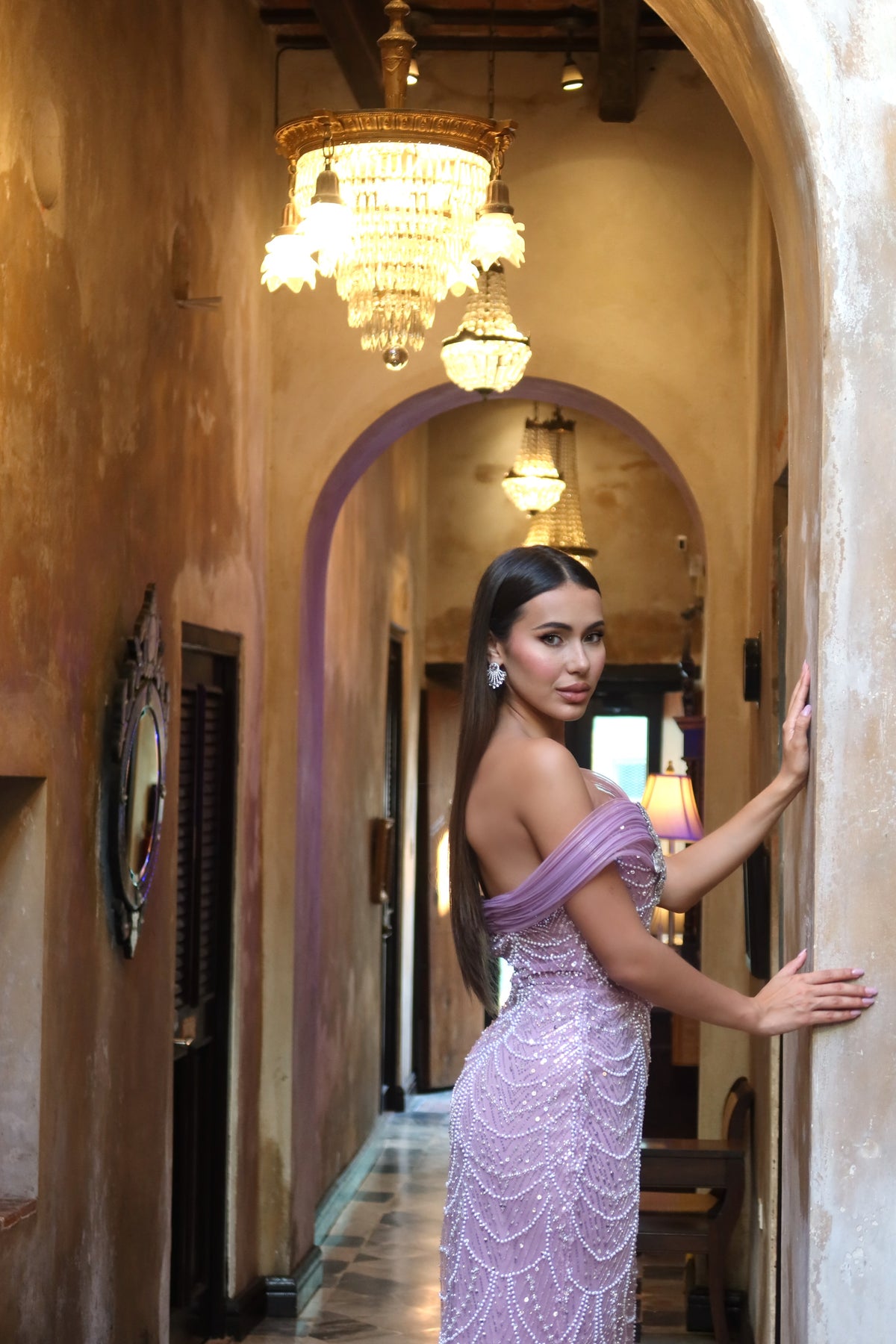 STARLIT ROSE DRESS