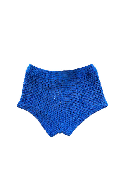 RIVIERA BLUE CROCHET SHORT