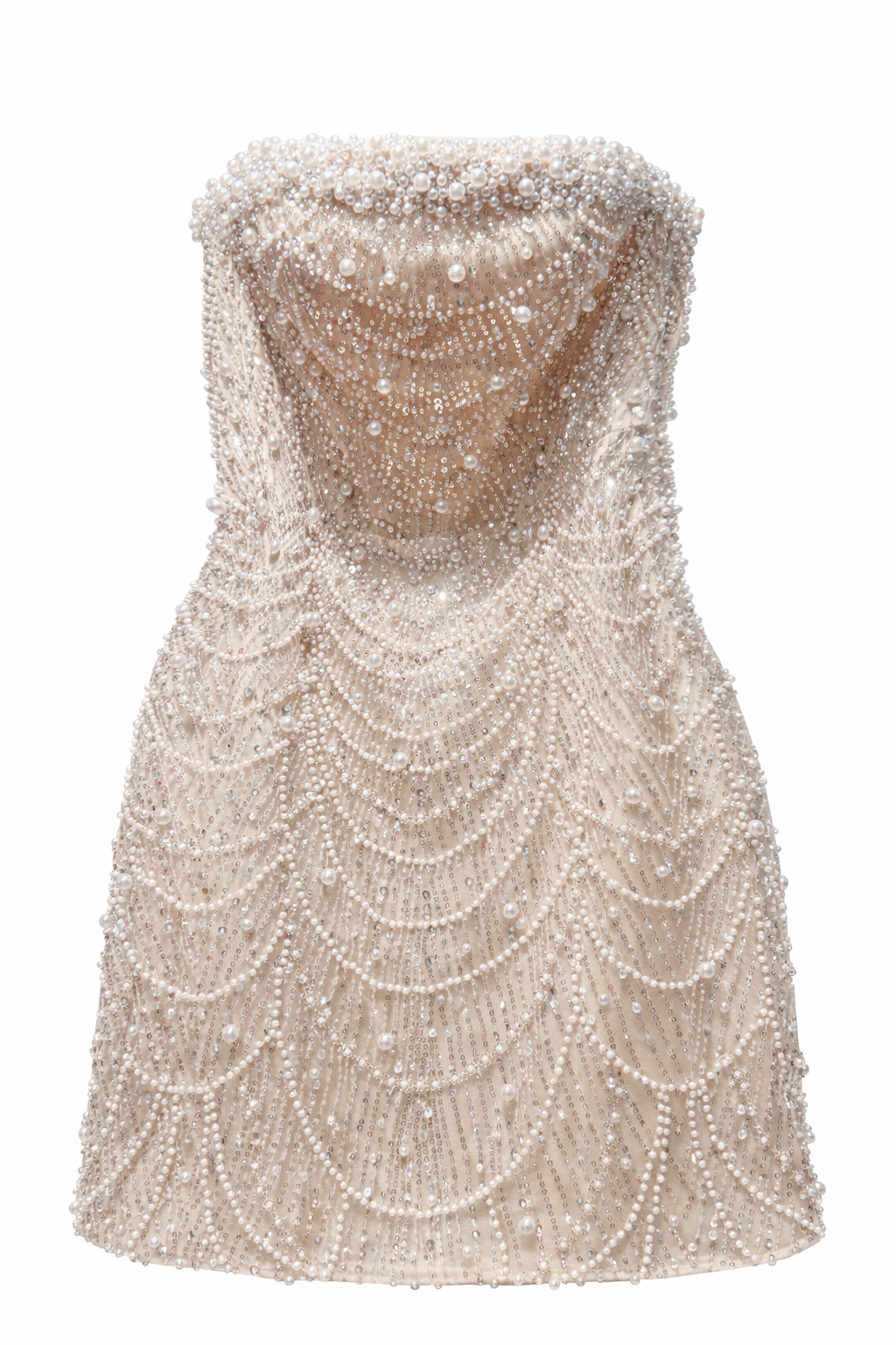 PERLA NOIRE STRAPPLES DRESS