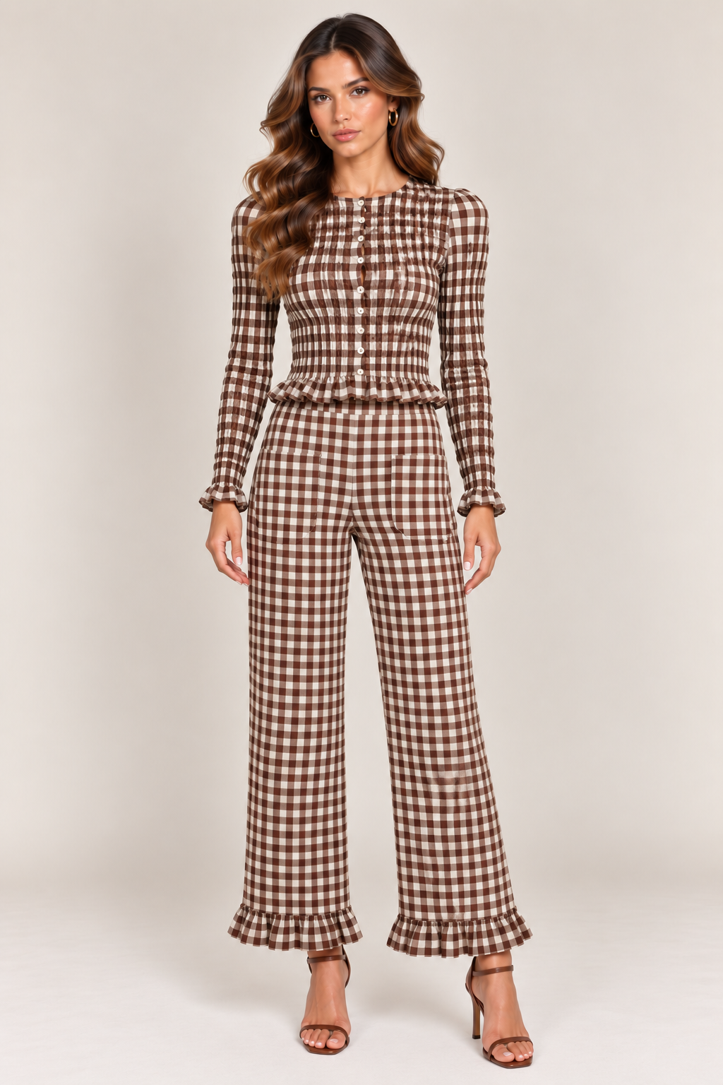 OLLIE GINGHAM PANTS SET