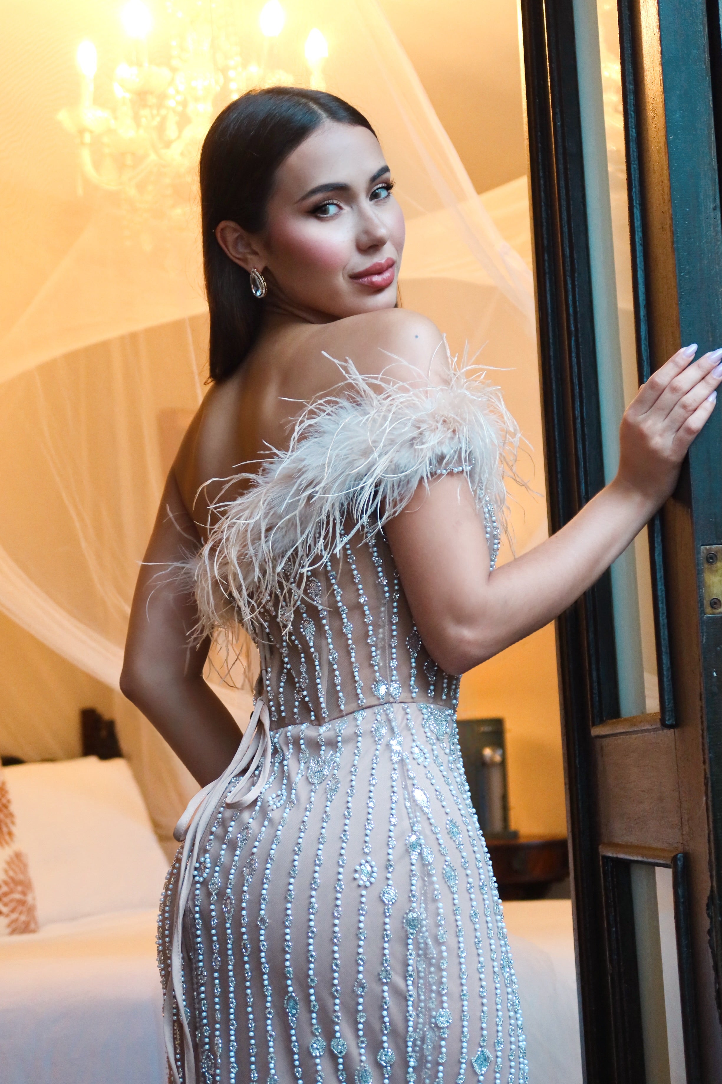 FEATHERED ALLURE DRESS