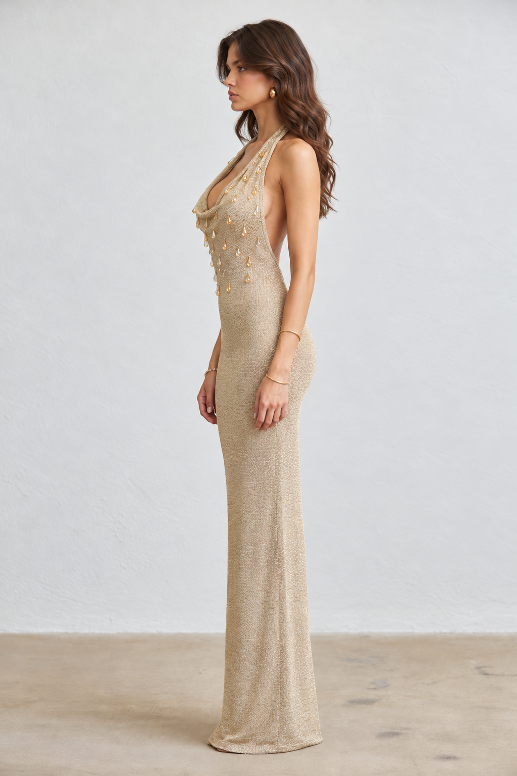 YERIA CHAMPAGNE MAXI DRESS