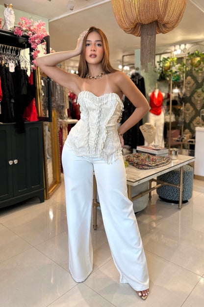 MARYLEE VINTAGE BEADED PANT SET