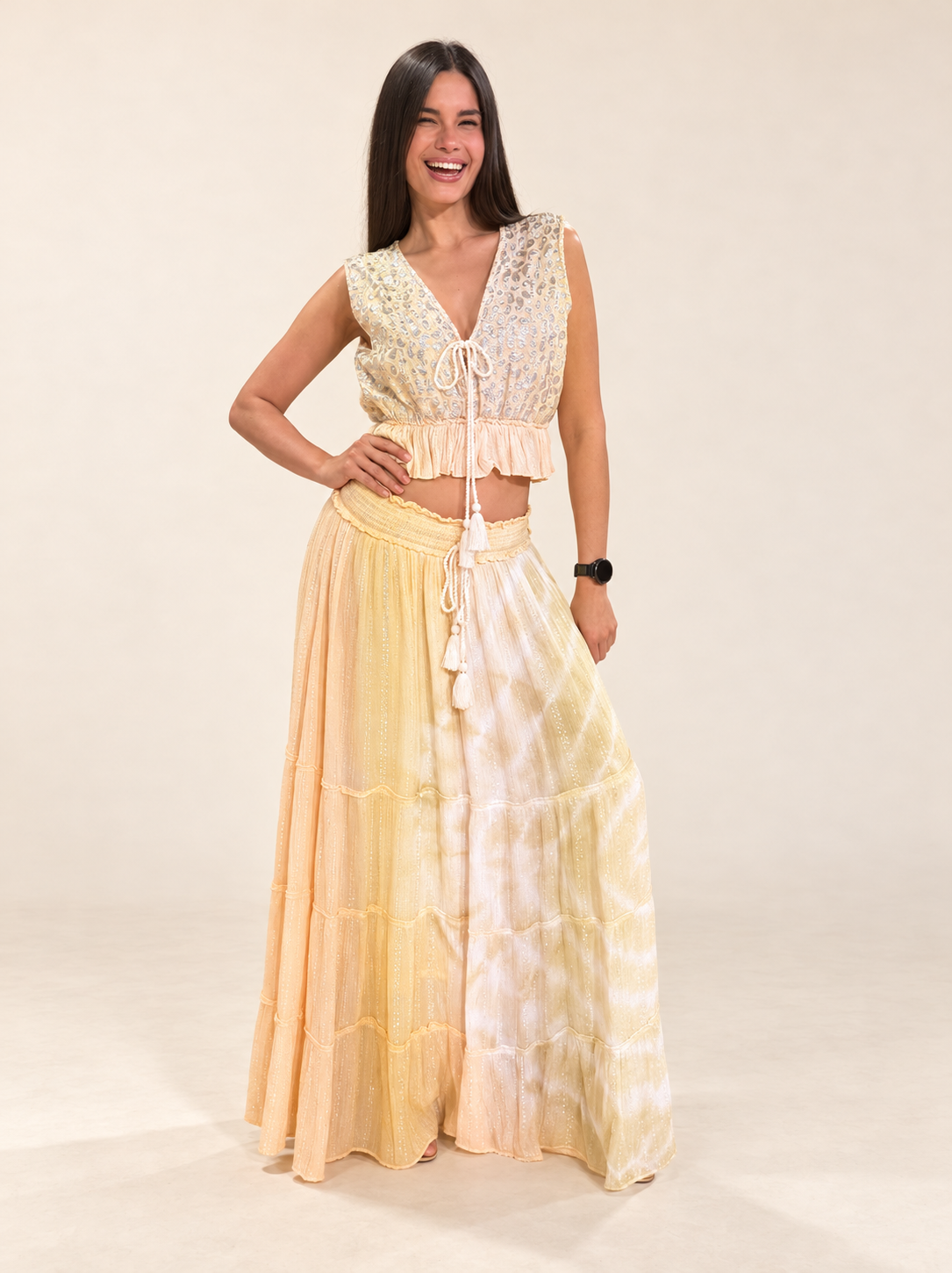 NEYDI CORAL SKIRT SET