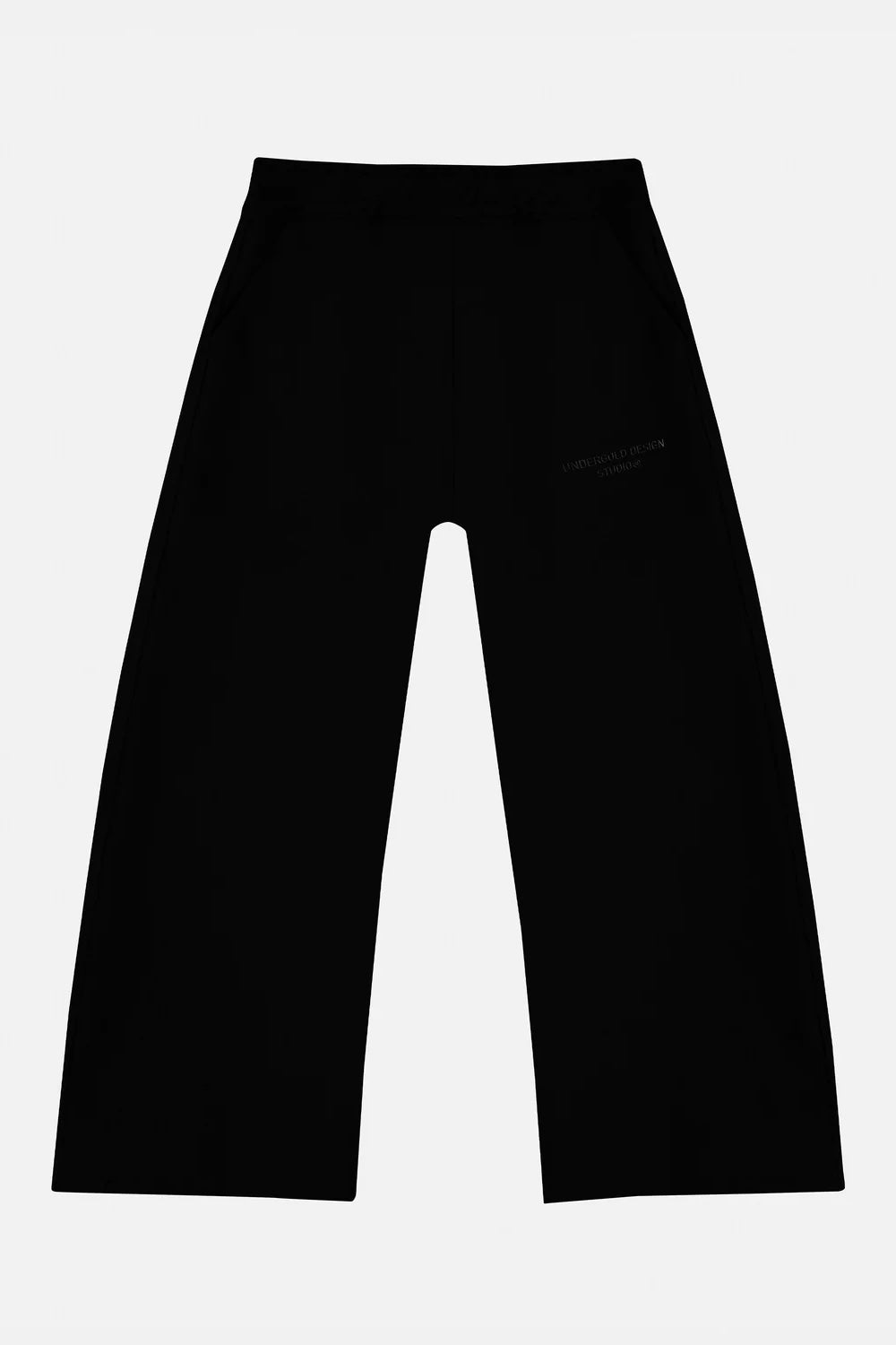 W BASIC WIDE STRAIGHTPANTS BLACK