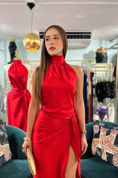 LORAINE WRAP SKIRT DRESS