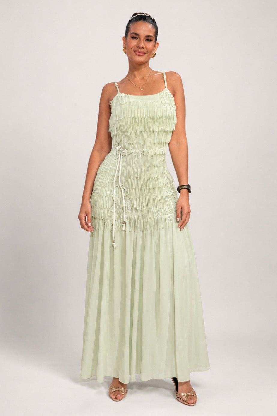 YASMARY DRESS LIGH GREEN
