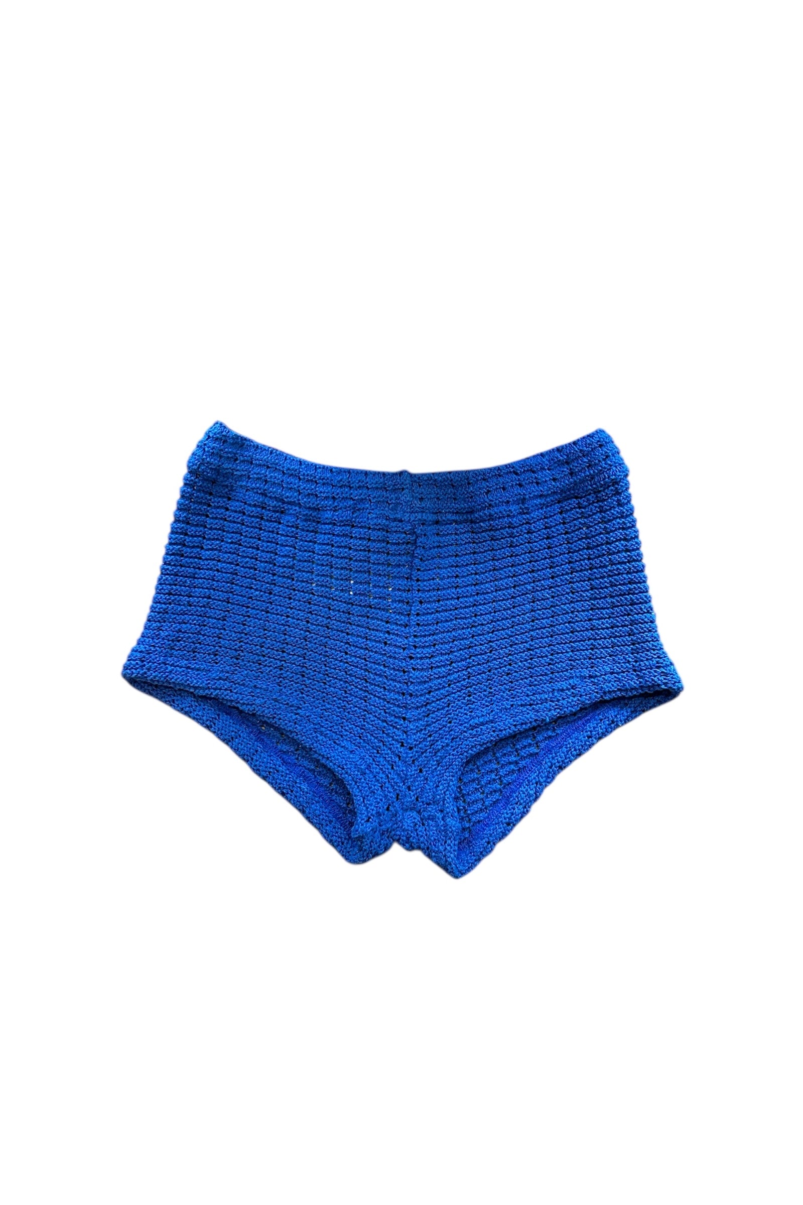 RIVIERA BLUE CROCHET SHORT
