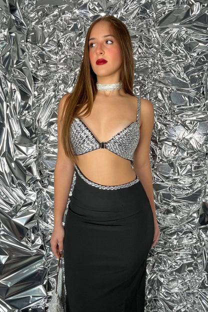 FRIDA CUT-OUT BLACK DRESS