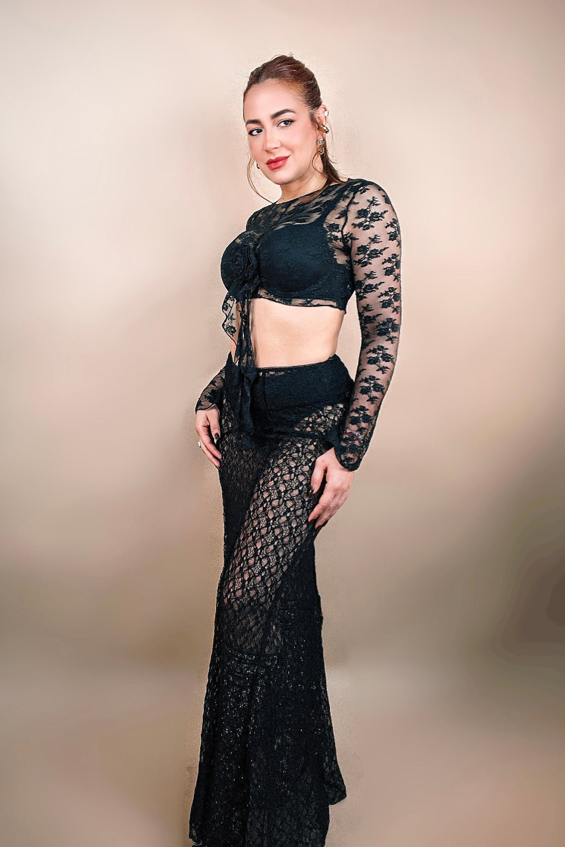 MERIDA BLACK LACE SKIRT