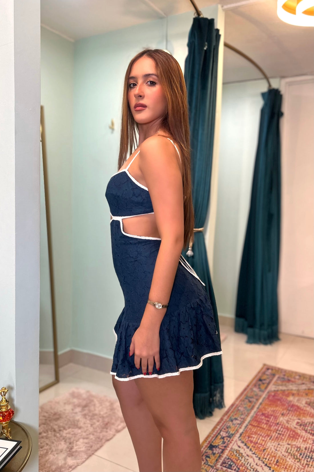 NERYA NAVY MINI DRESS