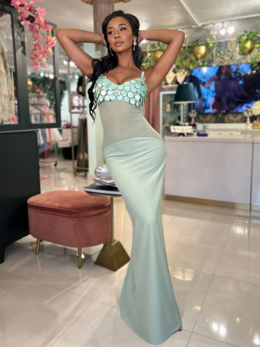 VERONICA SHEER MAXI DRESS