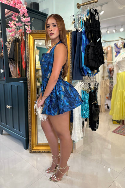 ANTONELA JACQUARD MINI DRESS