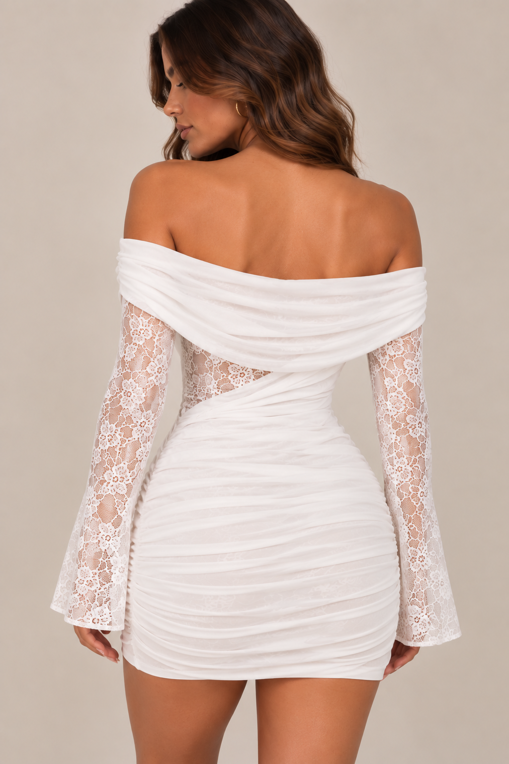 NERIAH LACE CUT OUT MINI DRESS